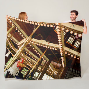 Couverture Polaire Rooster de carrousel vintage