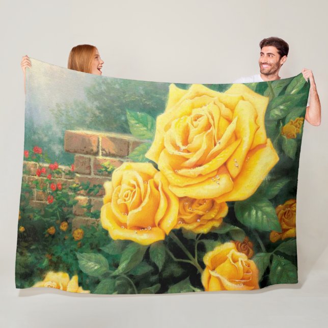 Couverture Polaire Rose (En situation)