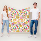 Rose doré Fleurs Feuilles Aquarelle Art Monogramme