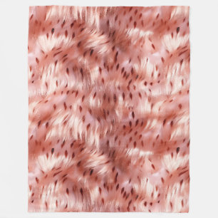 Couverture Polaire Rose Gold Girl fourrure animale