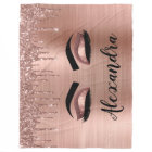 Rose Gold Glitter Sparkle Eyelashes Monogram