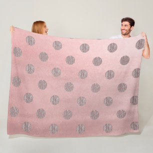 Couverture Polaire Rose Gold Rose Brillant Glamour Points Modernes Ch