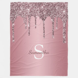 Couverture Polaire Rose Gold Rose Parties scintillant Drives Sparkle 