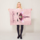 Rose Gold Unicorn Éparkle Princesse Monogramme Nom