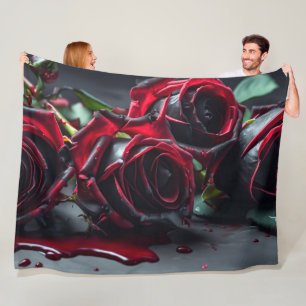 Couverture Polaire Rose gothique