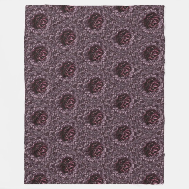 Couverture Polaire Rose Mandala (Devant)