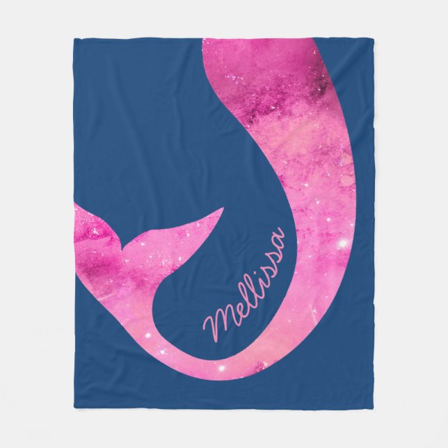 Couverture Polaire Rose nommé fait sur commande de demi d'amusement (Devant)