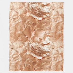 Couverture Polaire Rose Peach Gold Glam