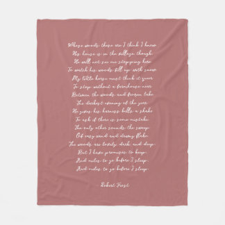 Couverture Polaire Rose Poussiéreuse Poème Personnalisé Chanson Parol