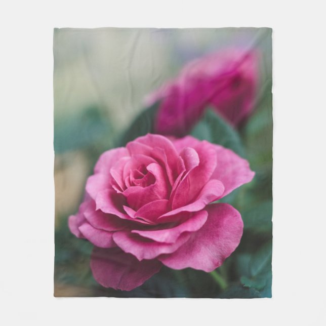 Couverture Polaire Rose rose onirique (Devant)