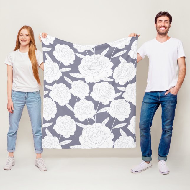 Couverture Polaire Rose Vintage transparent (En situation)