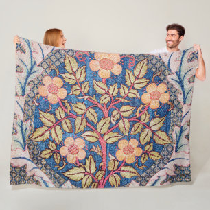 Couverture Polaire Rose Wreath, William Morris