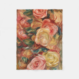 Couverture Polaire Roses de Renoir Impressionist Painting