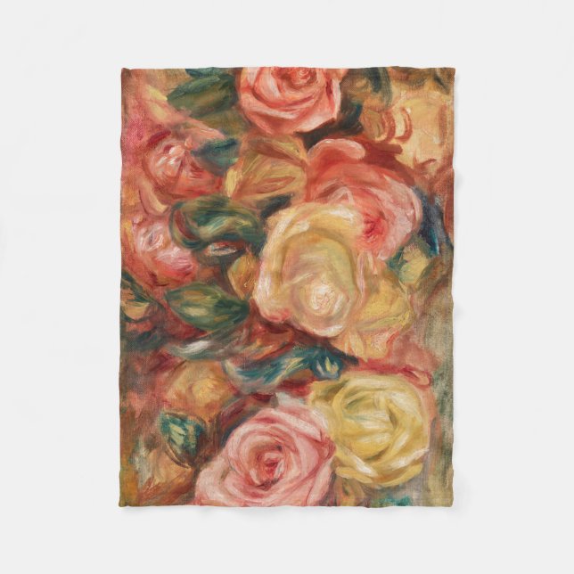 Couverture Polaire Roses de Renoir Impressionist Painting (Devant)