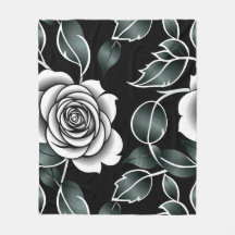 Roses en argent métallisé avec feuilles vert foncé
