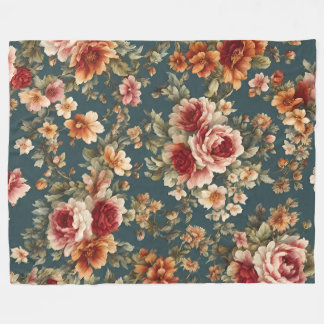 Couverture Polaire Roses romantiques et belles fleurs