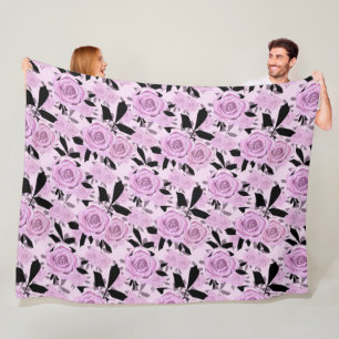 Couverture Polaire Roses roses