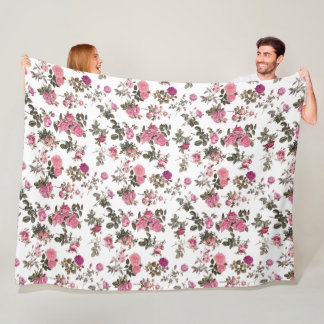 Couverture Polaire Roses roses vintage