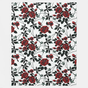Couverture Polaire Roses rouges.