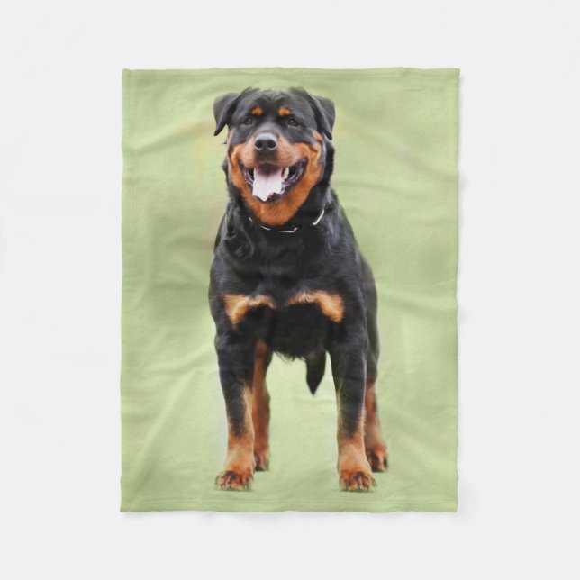 Couverture Polaire Rottweiler - art numérique de Metzgerhund (Devant)