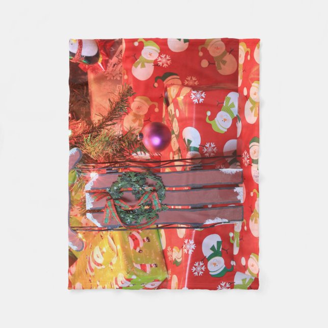 Couverture Polaire Roue de Noël (Devant)