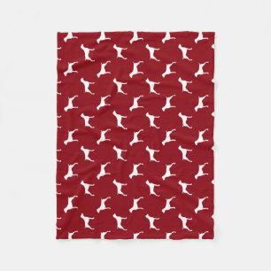 Couverture Polaire Rouge allemand de motif de silhouettes