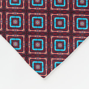 Couverture Polaire Rouge avec diamants bleus