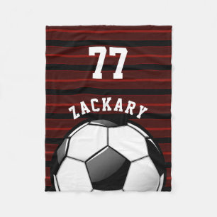 Couverture Polaire Rouge brillant de ballon de football