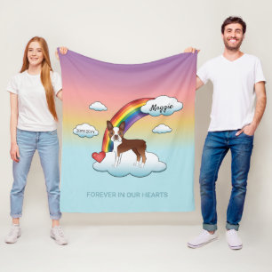 Couverture Polaire Rouge Et Blanc Boston Terrier Rainbow Memorial