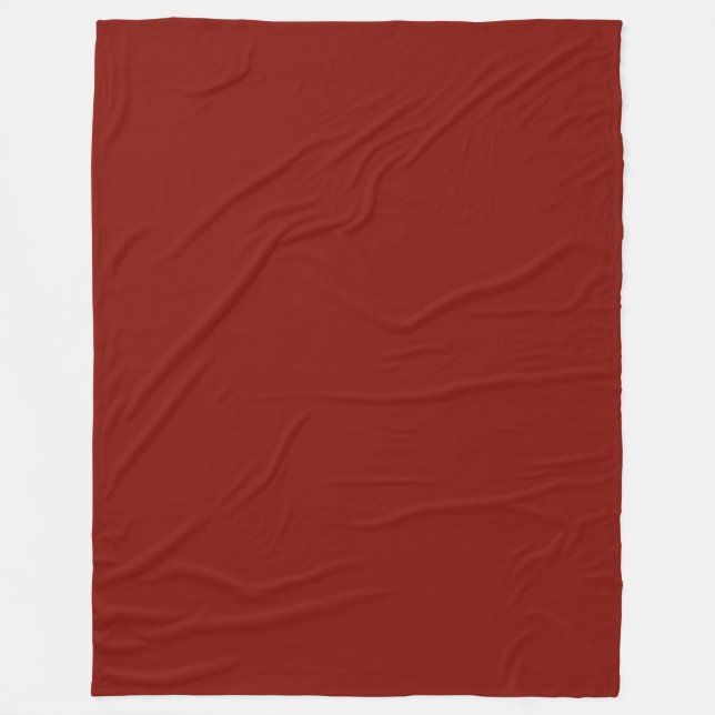 Couverture Polaire Rouge grange (couleur solide) (Devant)