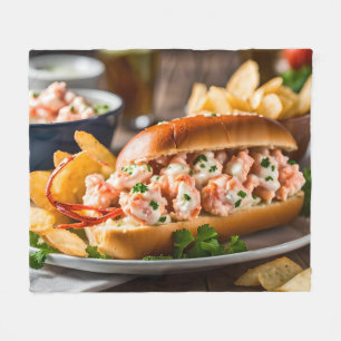 Couverture Polaire Rouleau de homard et frites