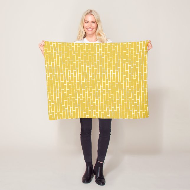 Couverture Polaire Route de briques - Jaune et transparent (En situation)