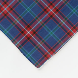 Couverture Polaire Royal Blue et Red Plaid Glenn Tartan