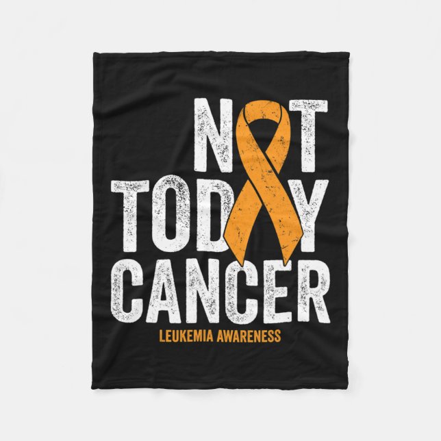 Couverture Polaire Ruban de sensibilisation au cancer pas aujourd'hui (Devant)