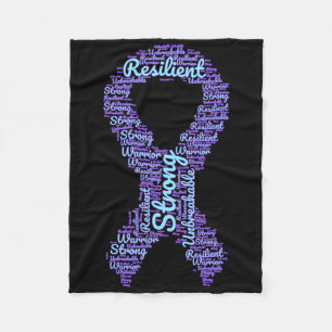 Couverture Polaire Ruban du mois de sensibilisation à la prévention d