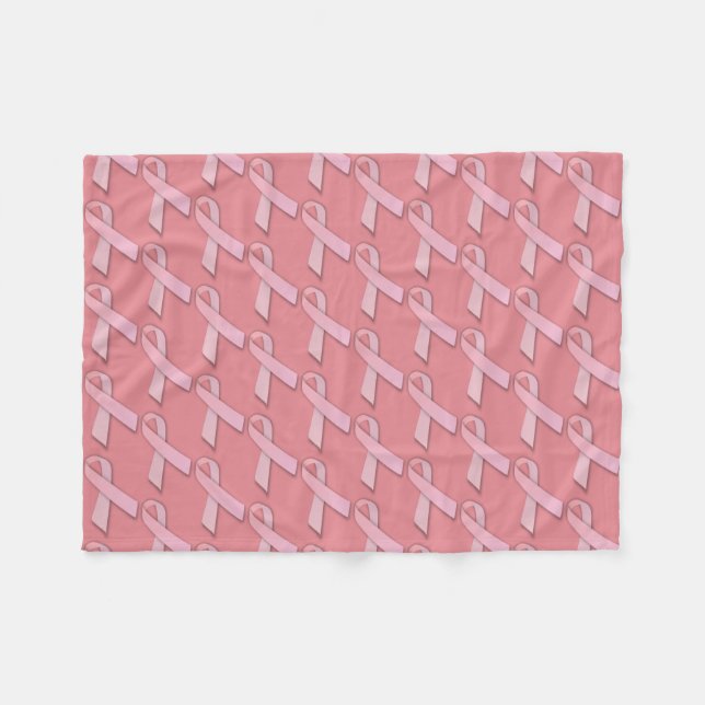 Couverture Polaire Rubans rose Girlie Motif carrelé (Devant (Horizontal))