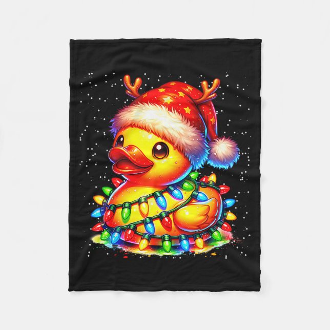 Couverture Polaire Rubber Duck Squad Christmas Light Reindeer Crew Xm (Devant)