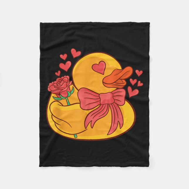 Couverture Polaire Rubber Duck Valentines Day Rubber Duckie  (Devant)