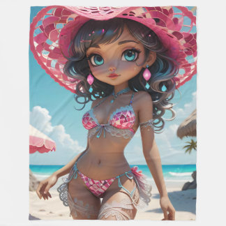 Couverture Polaire Ruby Dollz Blanche polaire