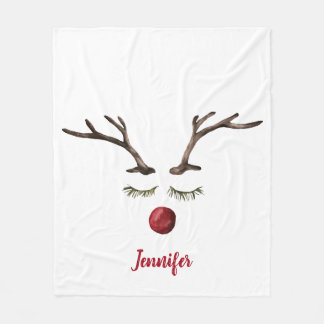 Couverture Polaire Rudolph Red Nose Reindeer