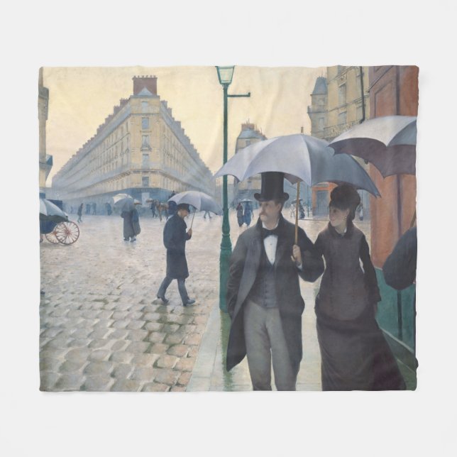 Couverture Polaire Rue de Paris, temps de pluie (Devant (Horizontal))