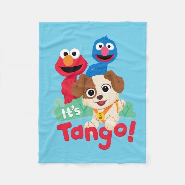 Couverture Polaire Rue Sésame | C'est Tango avec Elmo & Grover (Devant)