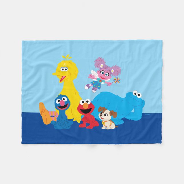 Couverture Polaire Rue Sésame | Coloré Sesame Street Pals (Devant (Horizontal))