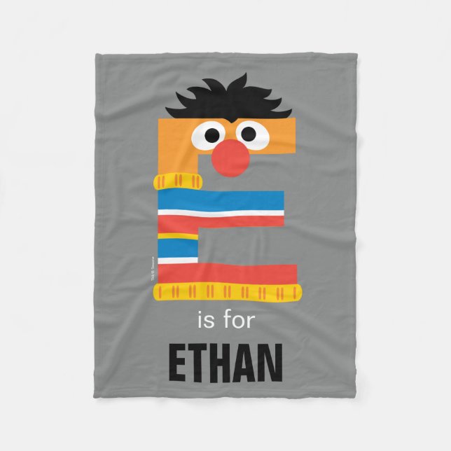 Couverture Polaire Rue Sésame | E est pour Ernie (Devant)
