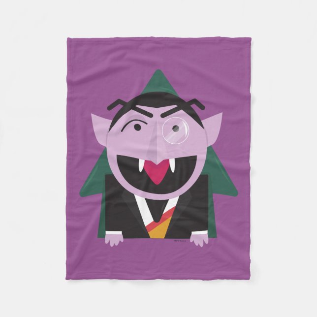 Couverture Polaire Rue Sésame | Illustration Count von Count (Devant)