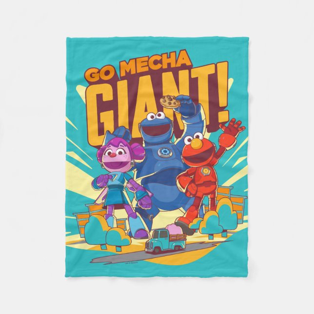 Couverture Polaire Rue Sésame | Méca Builders Go Mecha Giant! (Devant)