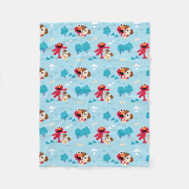 Couverture Polaire Rue Sésame | Motif Elmo & Tango (Devant)