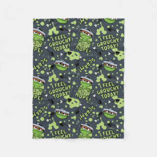 Couverture Polaire Rue Sésame   Oscar the Grouch Phrase Motif