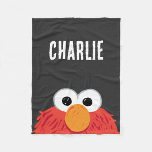 Couverture Polaire Rue Sésame   Personnalisé Elmo Big Face