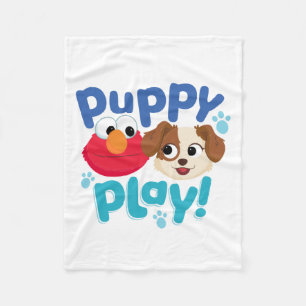 Couverture Polaire Rue Sésame   Puppy Play Elmo & Tango